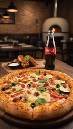 Pizza mit Beilage und Getränk für bis zu 4 Personen