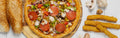 Pizza mit Beilage und Getränk für bis zu 4 Personen