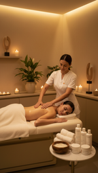 Ganzkörper-Massage mit Peeling und Gesichtsmaske