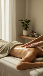 Ganzkörper-Massage mit  Buttersalz-Peeling