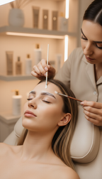 Wimpern- und Augenbrauen-Lifting mit Färben