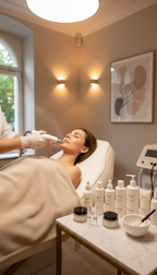 Gesichtsbehandlung mit Diamant-Mikrodermabrasion und Thermo Maske