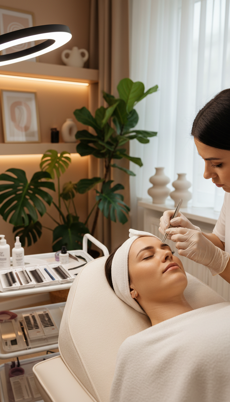 Wimpernverlängerung und Auffüllen