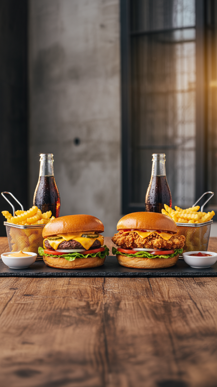 Burgermenü für 2 Personen
