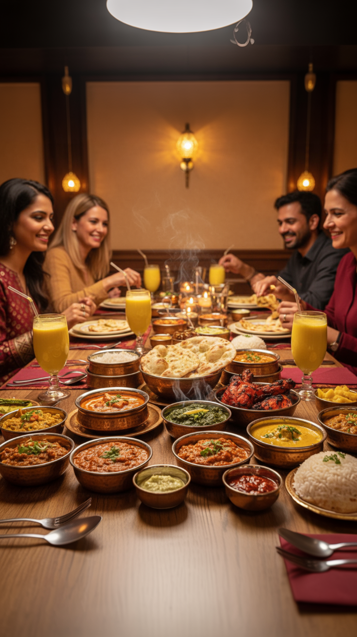 Indisches Table Buffet &amp; Mango Lassi
