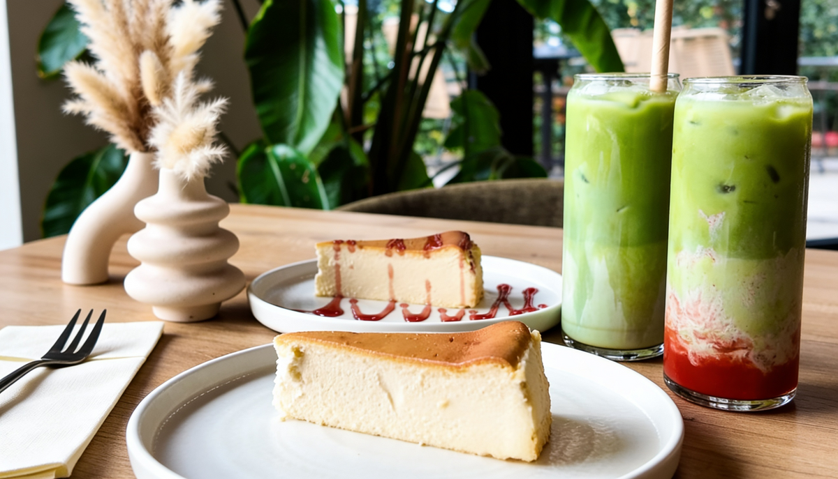NY Cheesecake &amp; Matcha Latte für 2 Personen