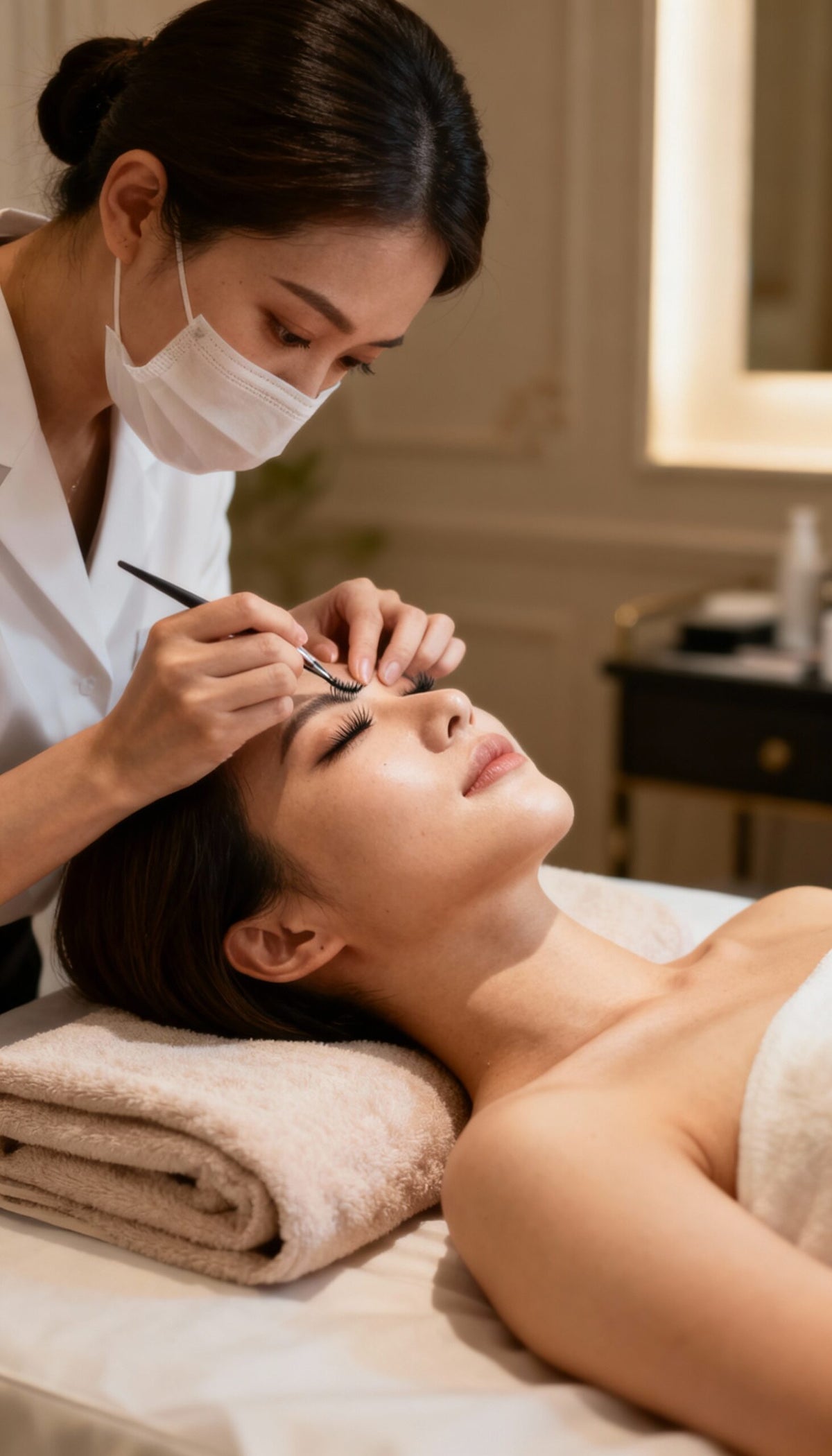 Wimpernverlängerung 1:1 Technik