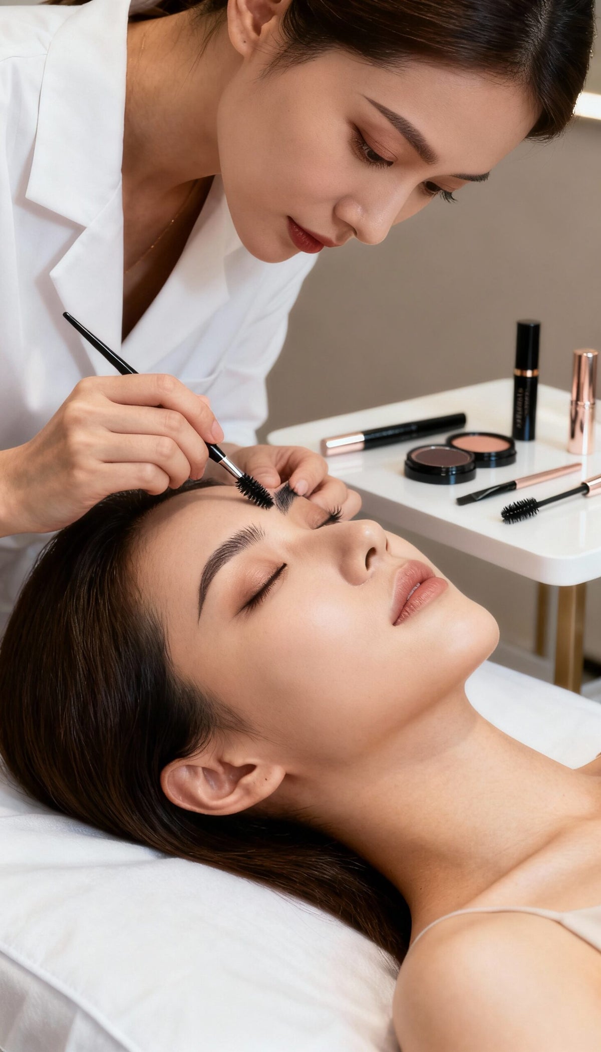 Augenbrauen- und Wimpernfärbung
