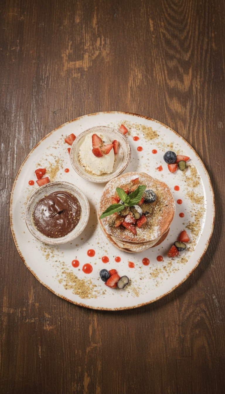 Pancakes oder French Toast &amp; Heißgetränk für 2 Personen