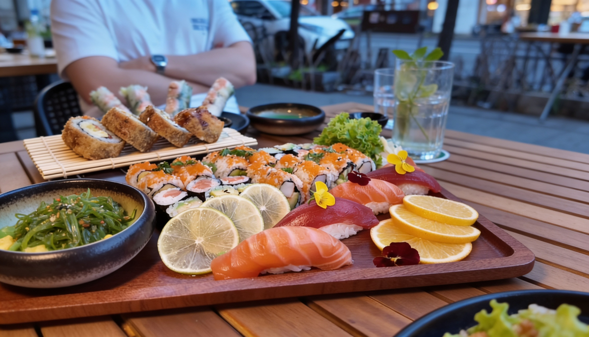Sushi Platte &amp; hausgemachte Drinks für 2 Personen