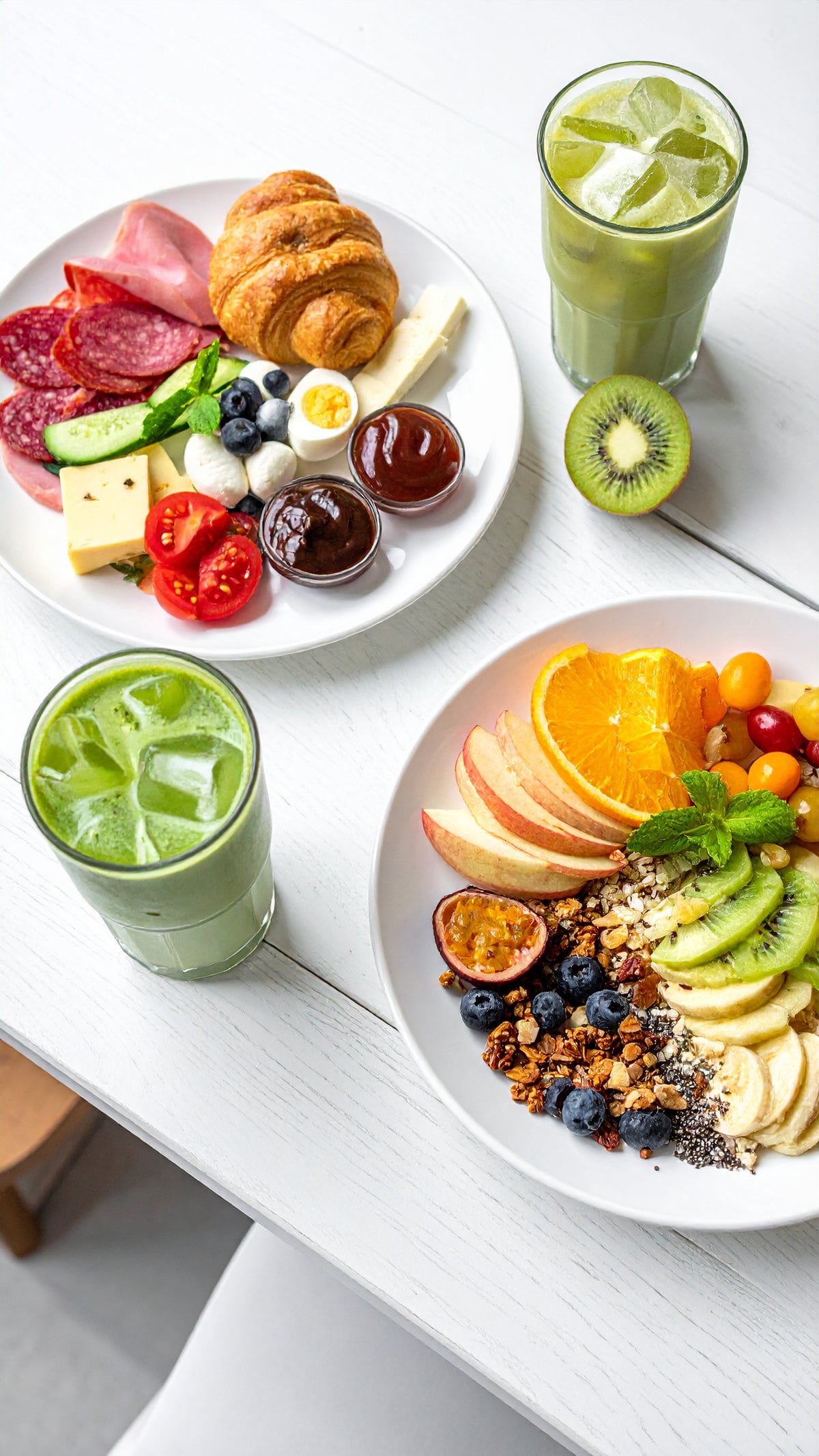 Bowl oder Frühstücksplatte &amp; Matcha für 2 Personen